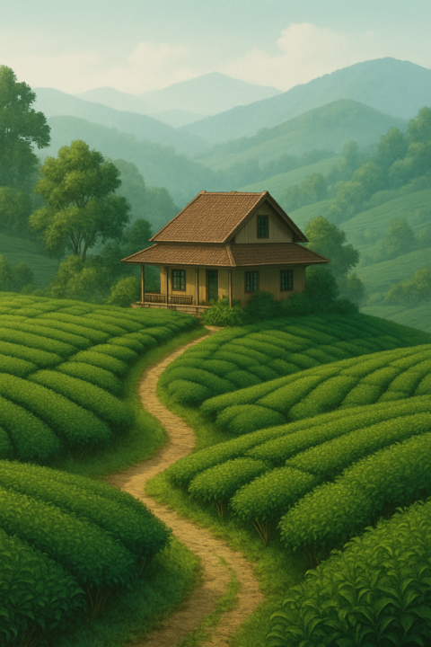 Tranquil Tea Garden with Cozy Cottage in the Hills free for use - Photo #62 - Pexelbd